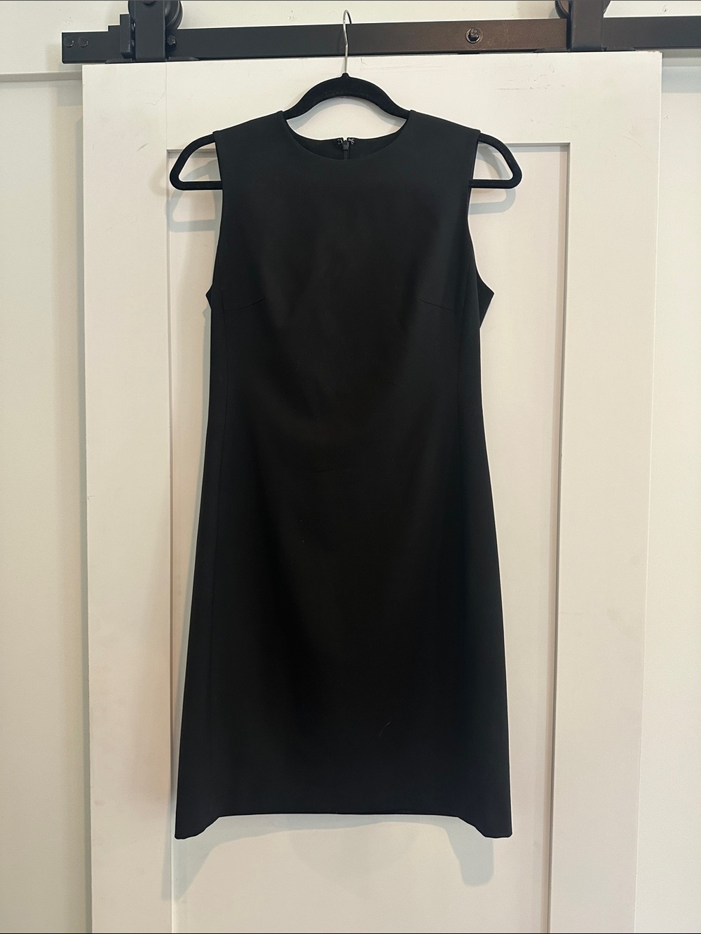 Theory Black Sleeveless Mini Sheath Dress